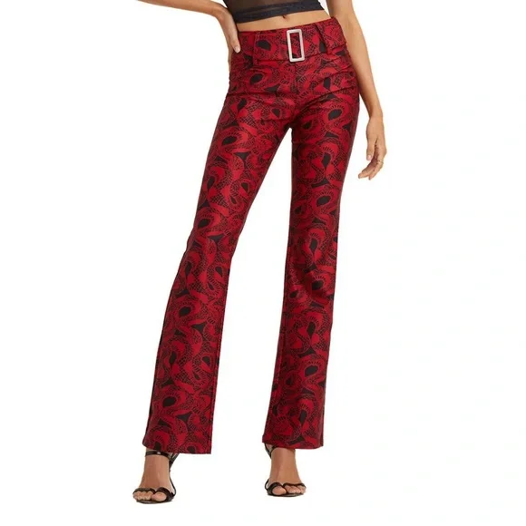 red snake pant